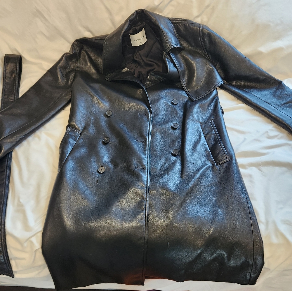 Babaton Black Trench Coat Classic Design